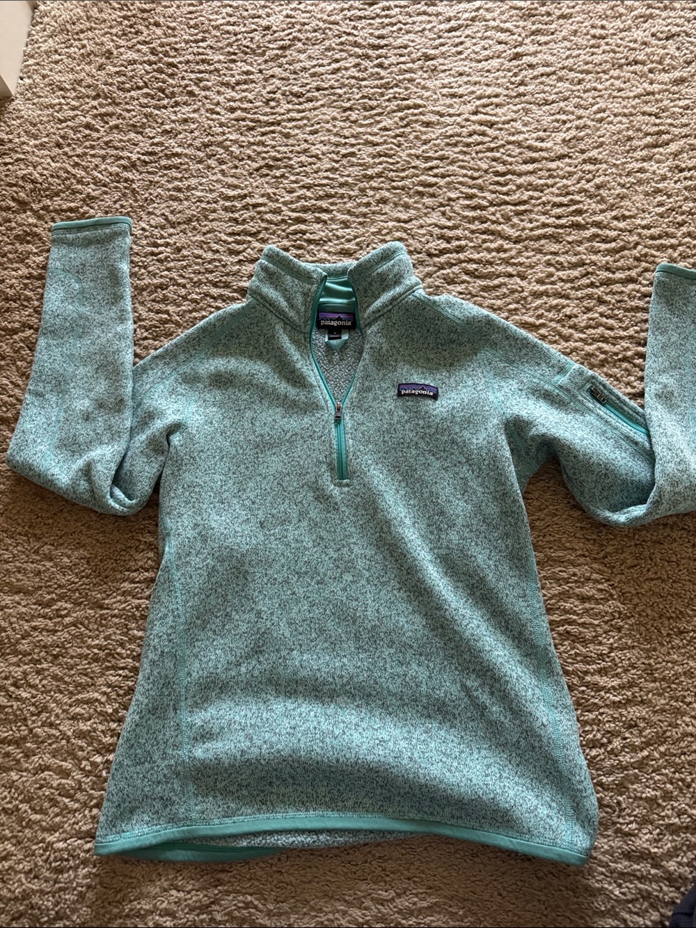 Patagonia Women's Teal Half-Zip Fleece Pullover